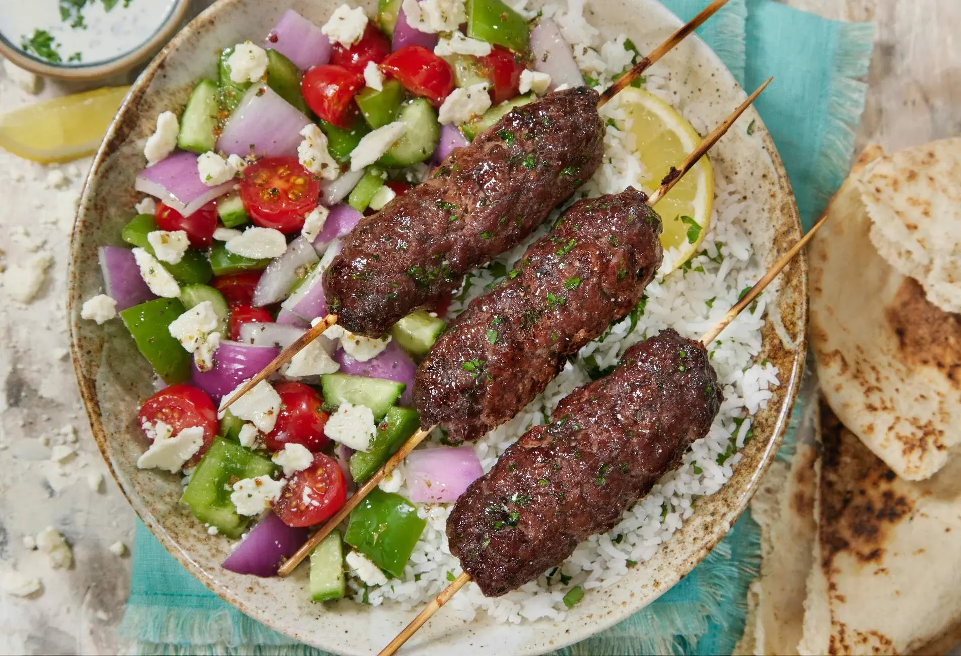 THEME_FOOD_GREEK_SOUVLAKI_BEEF_KOFTA_GettyImages