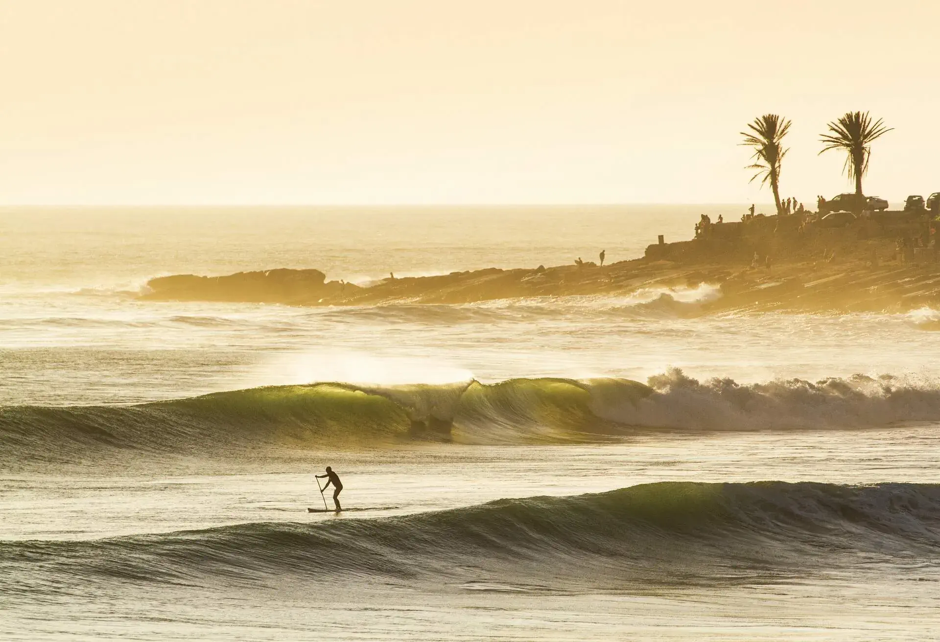 An evening surf session at Anchor point, TAGHAZOUT, Morocco