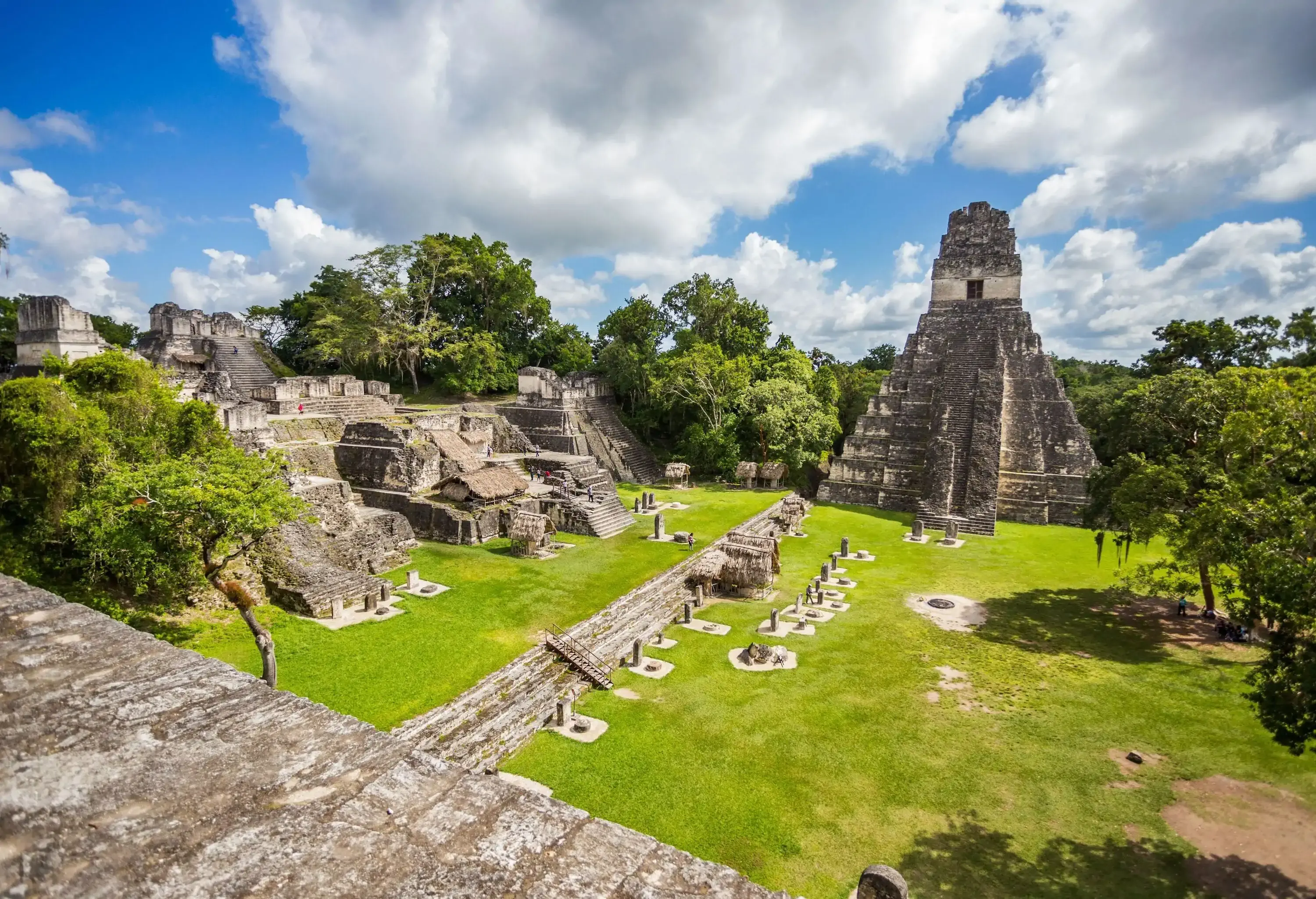 The Tikal National Park containing the remains of temples and dwellings of the ancient Maya civilization.