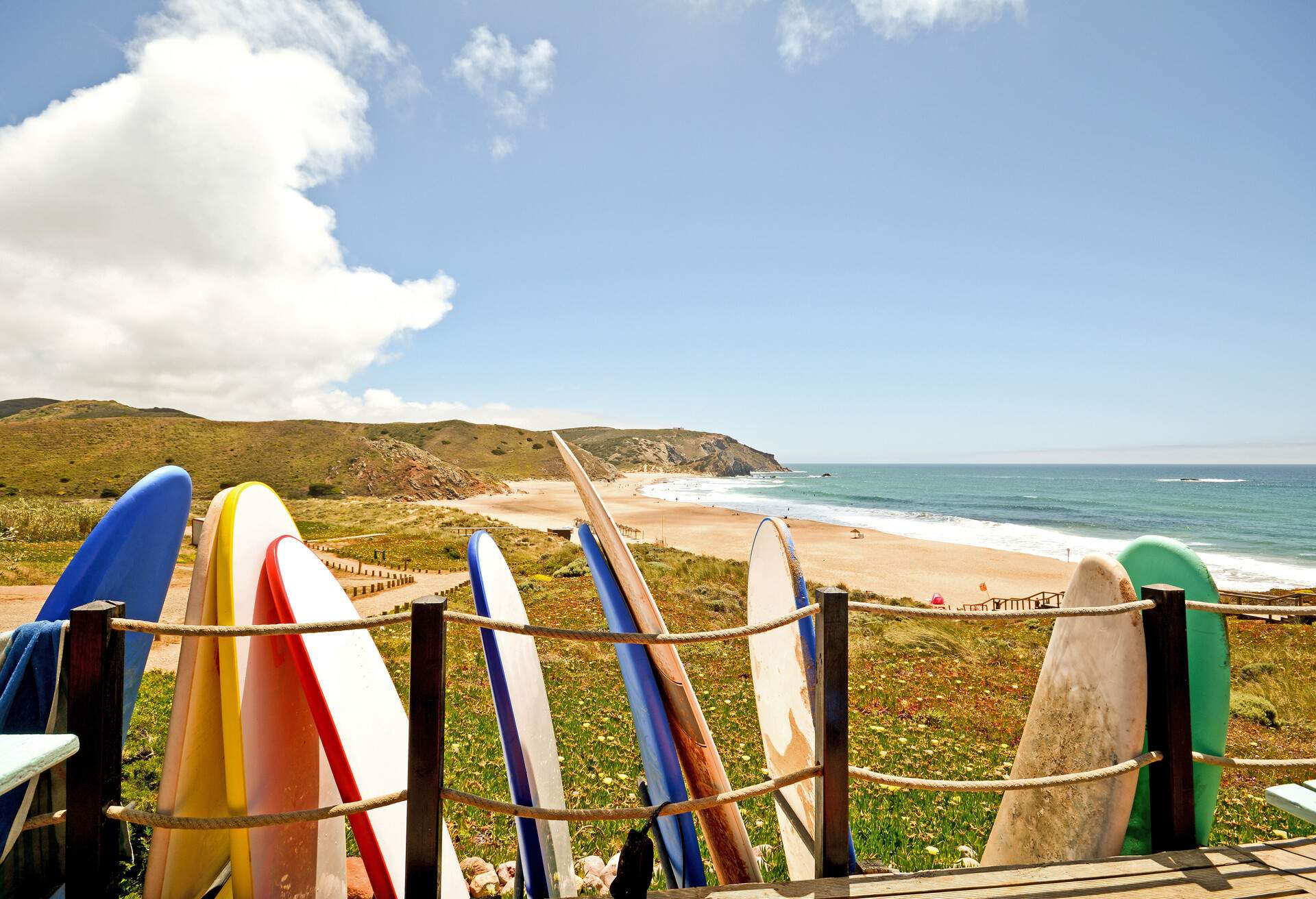 Praia do Amado, Beach and Surfer spot near Carrapateira, Algarve Portugal