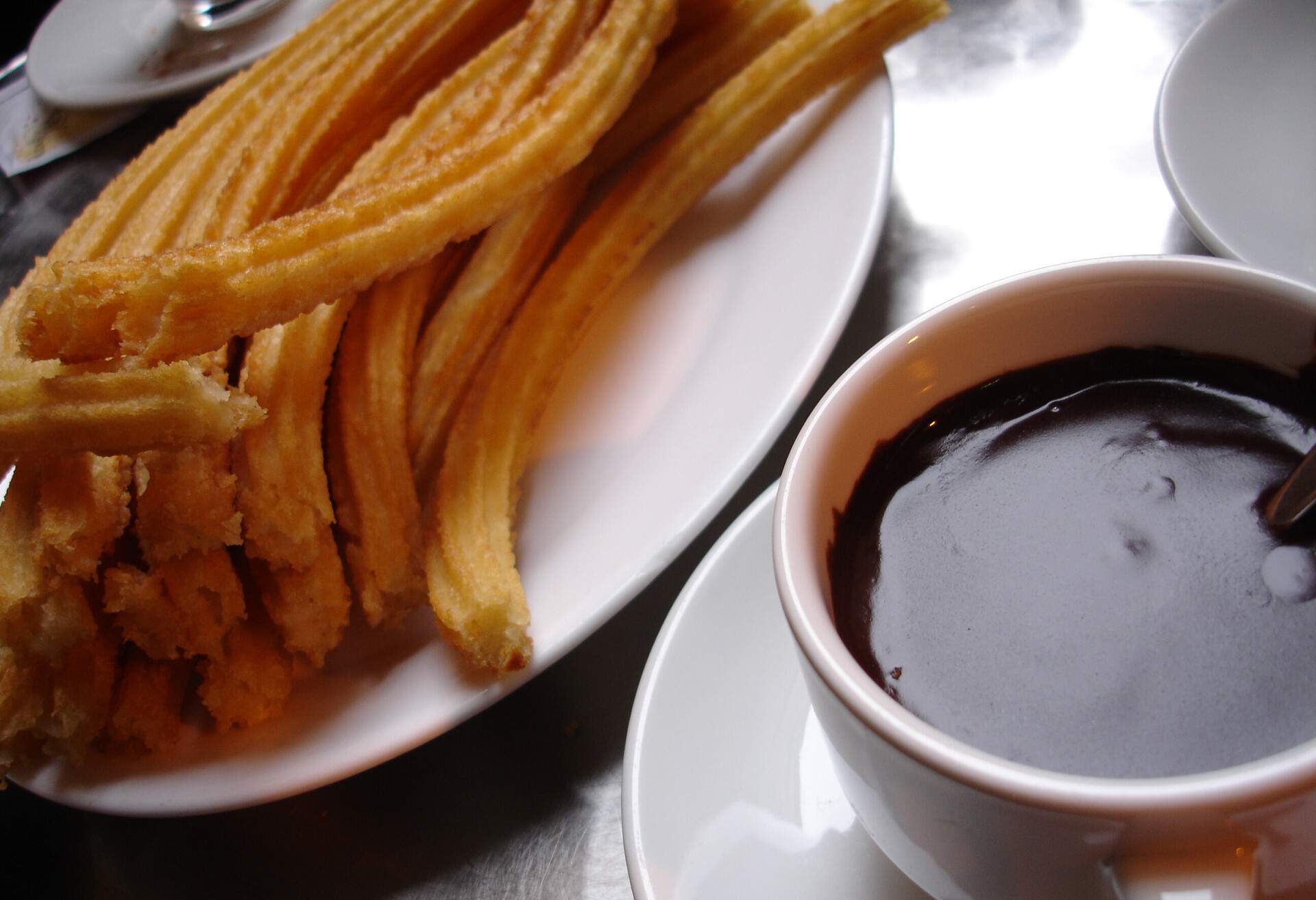 Churros with hot chocolate at San Gines.