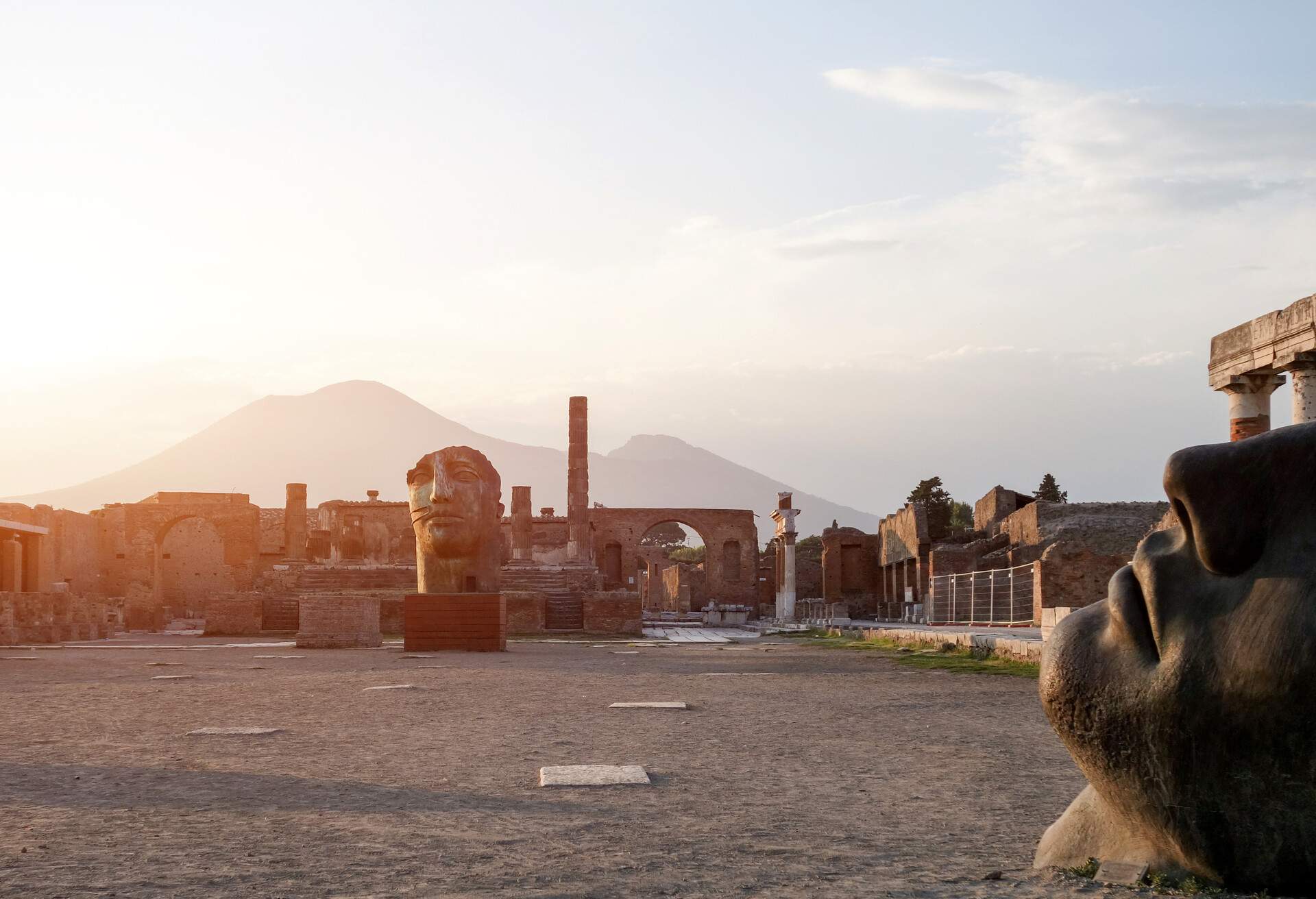 Sculptures On Landscape Against Sky - stock photo
Photo Taken In Italy, Pompei