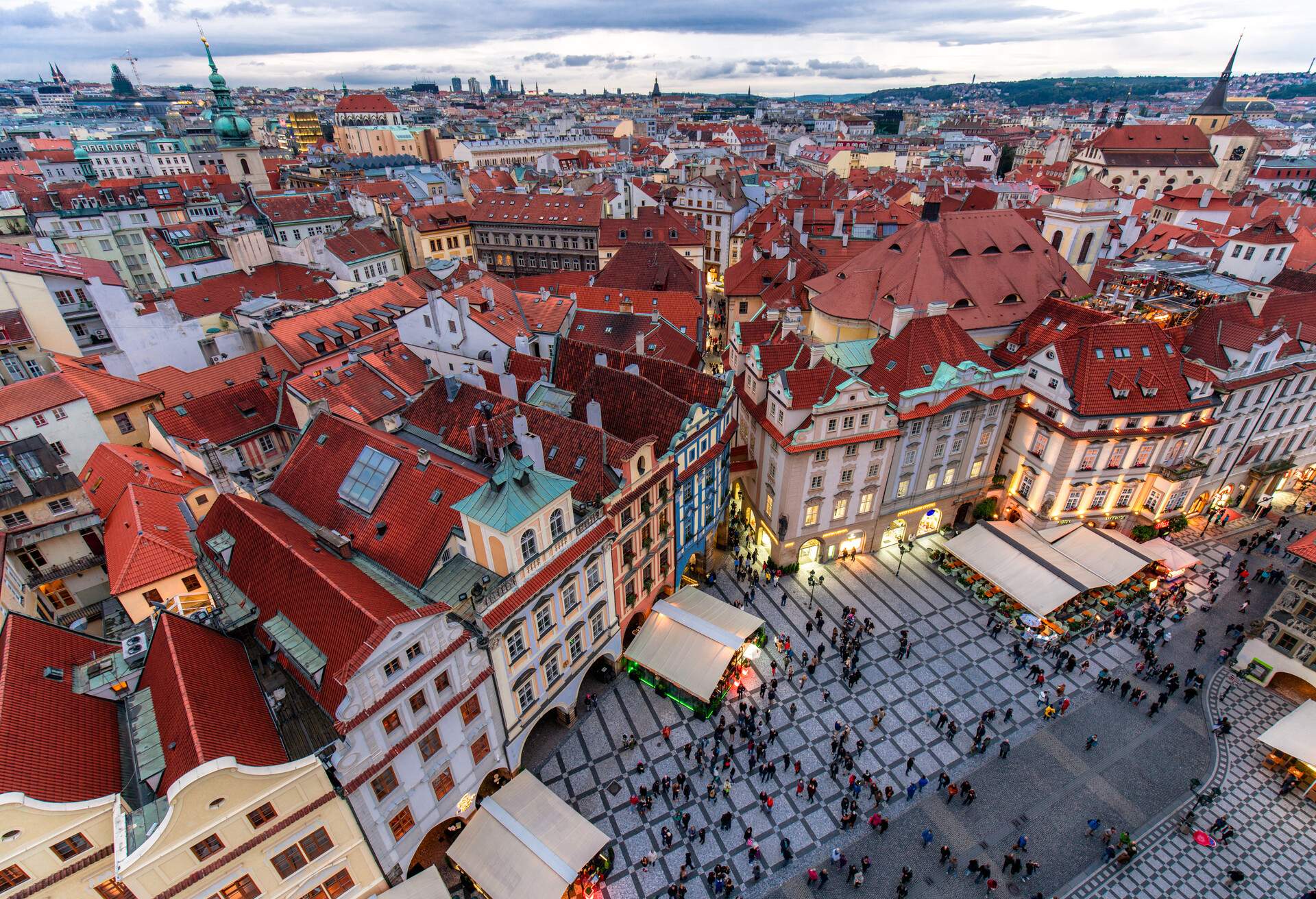 Night Prague - old town square