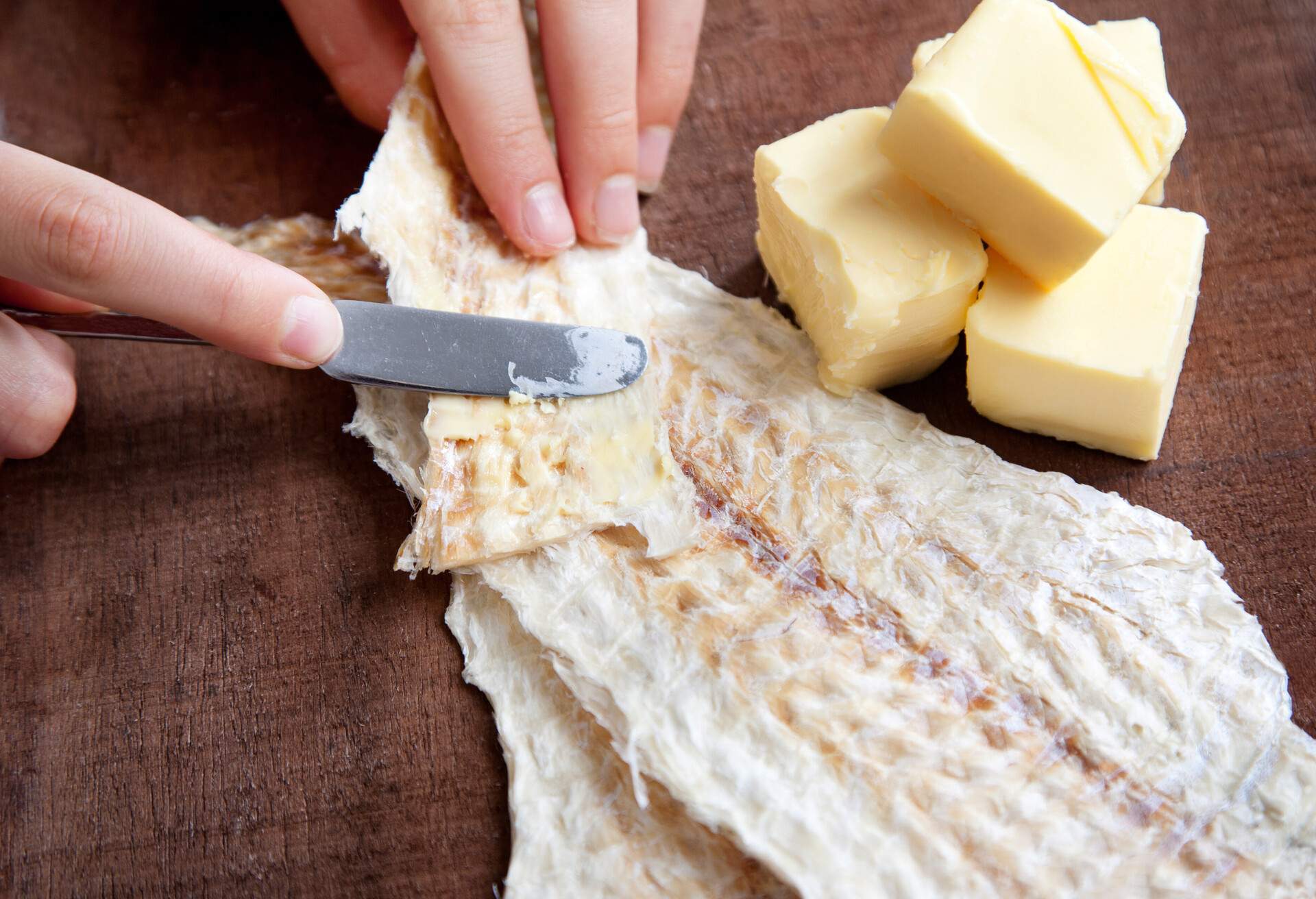 Icelandic dried fish and Icelandic butter