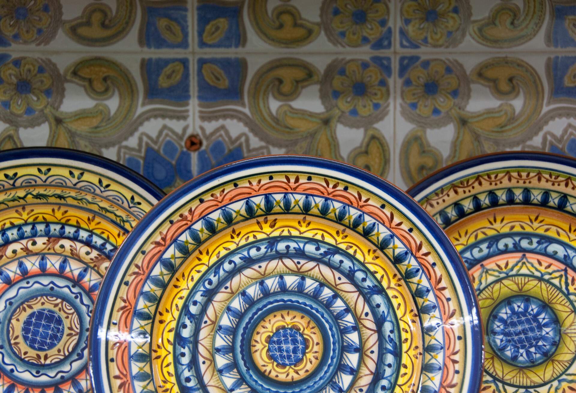Traditional Azulejo pottery, Lisbon, Portugal.
