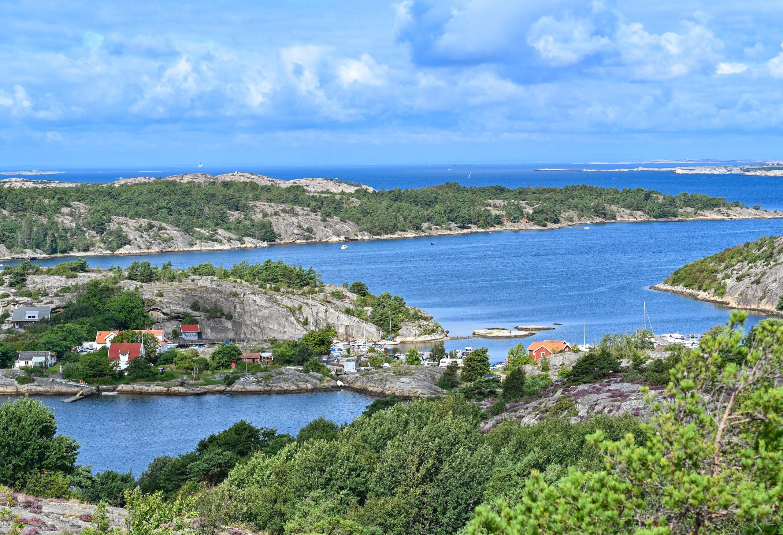 Overlooking the sea outside Stromstad Sweden a cloudy day august 9 2022