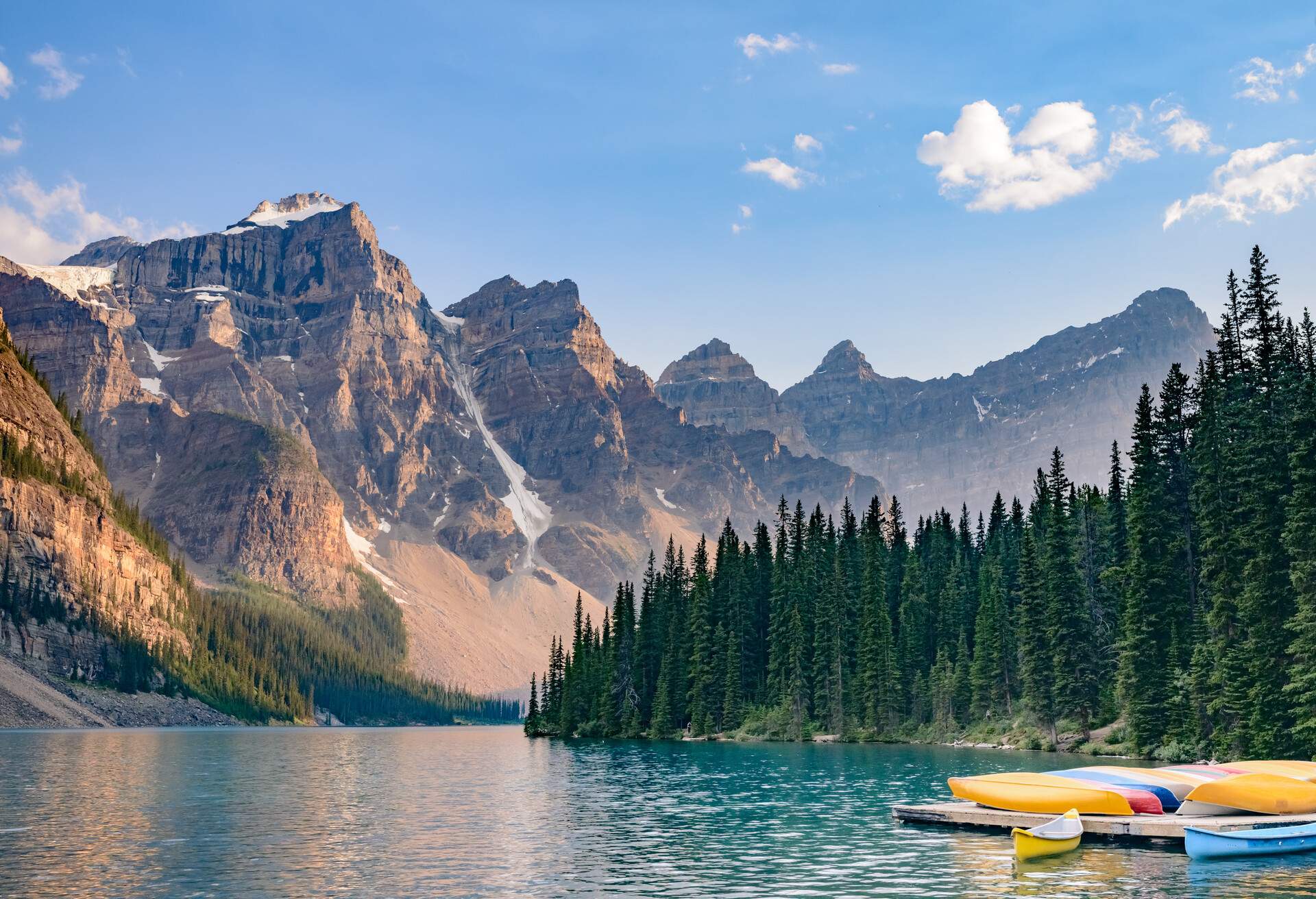 Lake Moraine, Valley of the Ten Peaks, near Lake Louise, Banff National Park, Alberta, Canadian Rockies