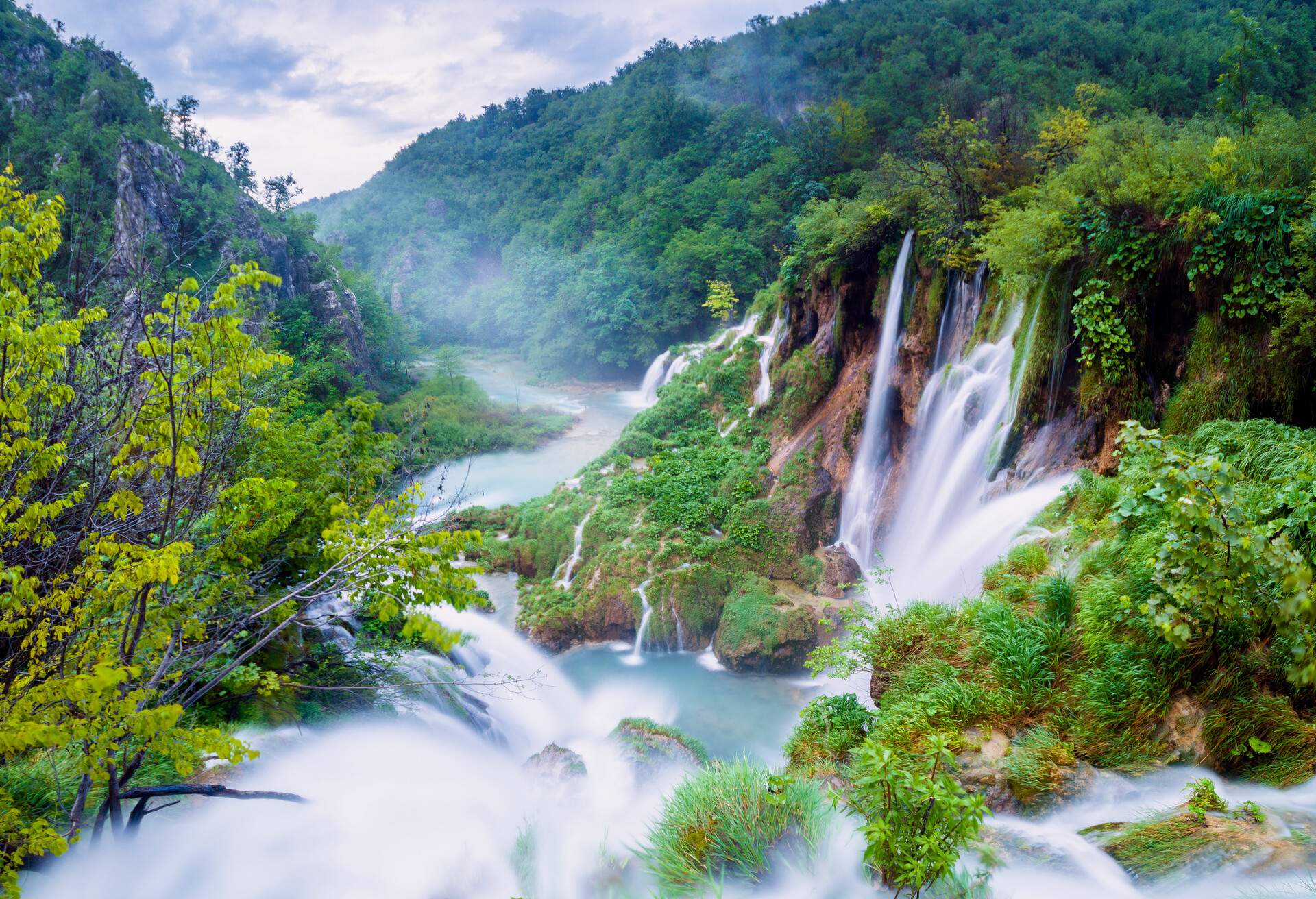 Waterfalls in Plitvice Lakes National Park, Croatia