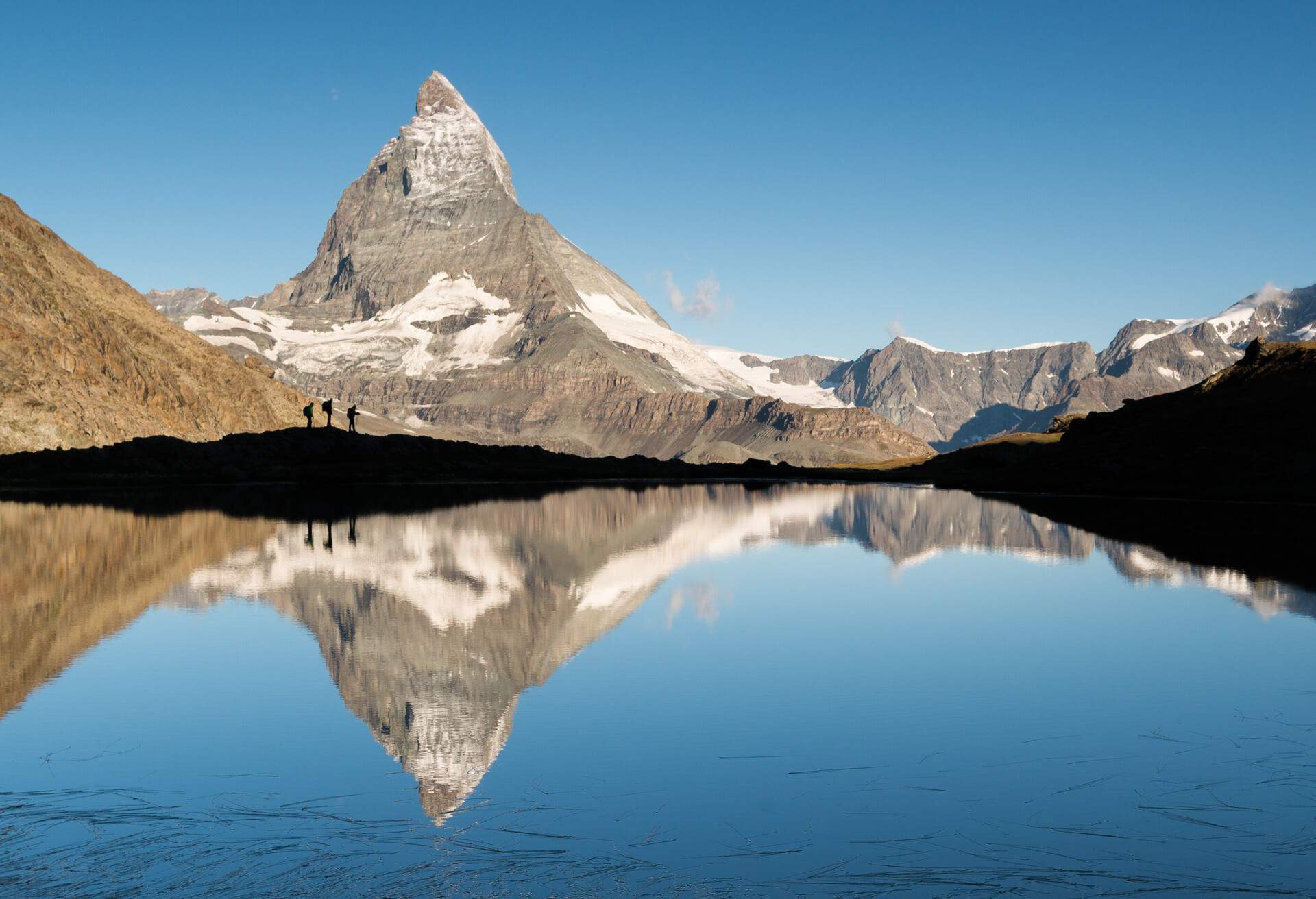 Lake Riffelsee, Zermatt, Switzerland.