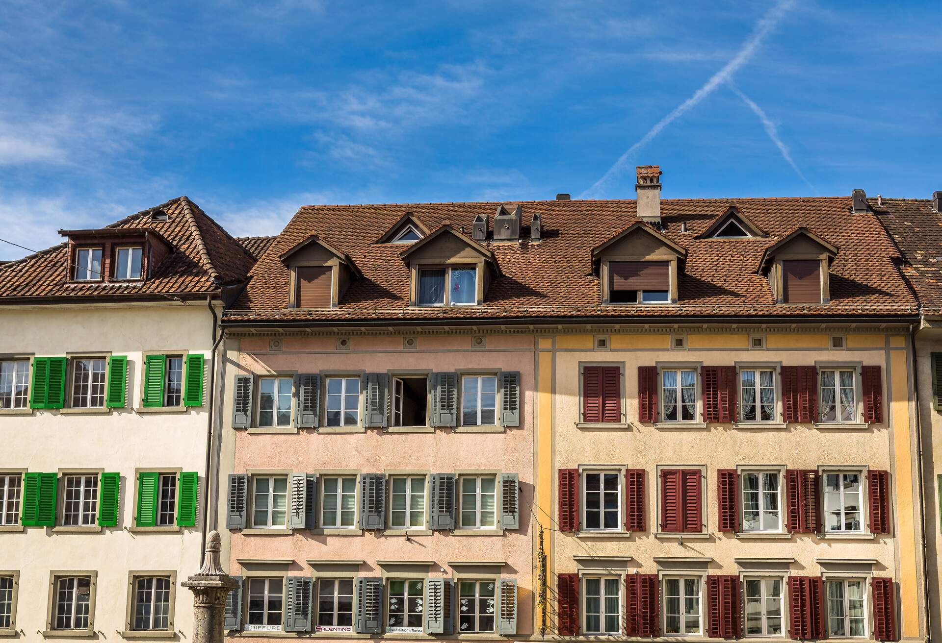 Historic town center of Rapperswil, rural town on Lake Zurich