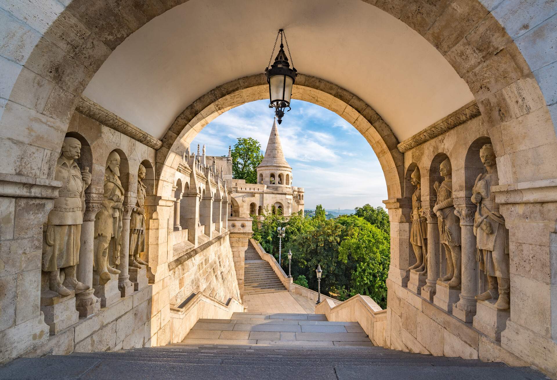 Budapest city skyline at Fisherman Bastion Gate, Budapest, Hungary; Shutterstock ID 318460982; Purpose: destiny; Brand (KAYAK, Momondo, Any): any