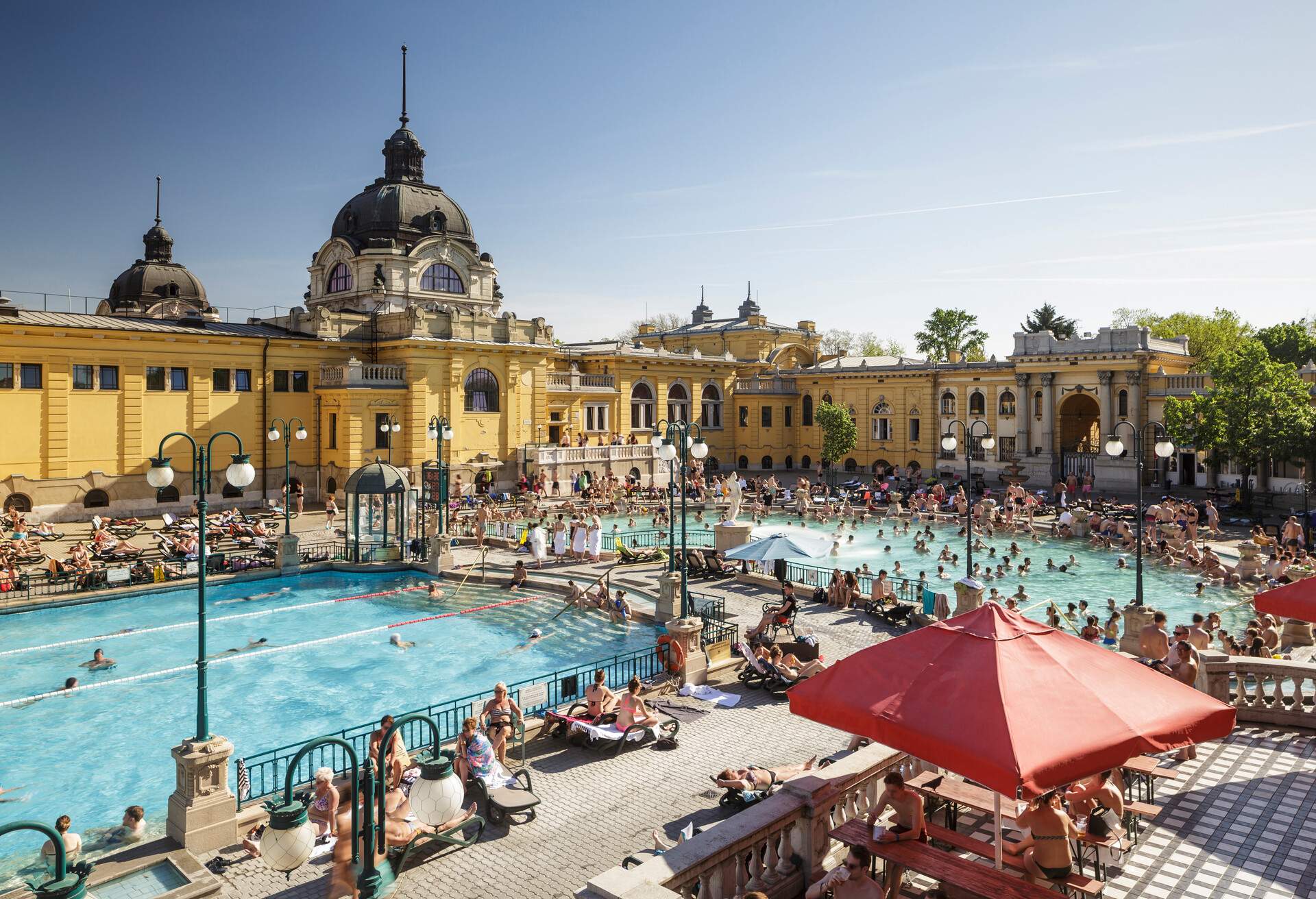 The largest medicinal bath in Europe, the Szechenyi Thermal Bath dates from the late 19th century.