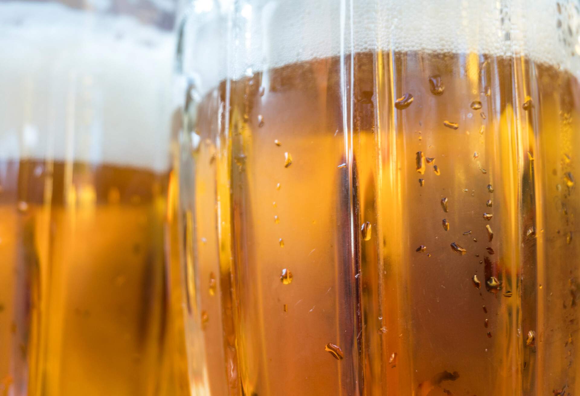 Close-up of a glass of beer, Brussels, Belgium 