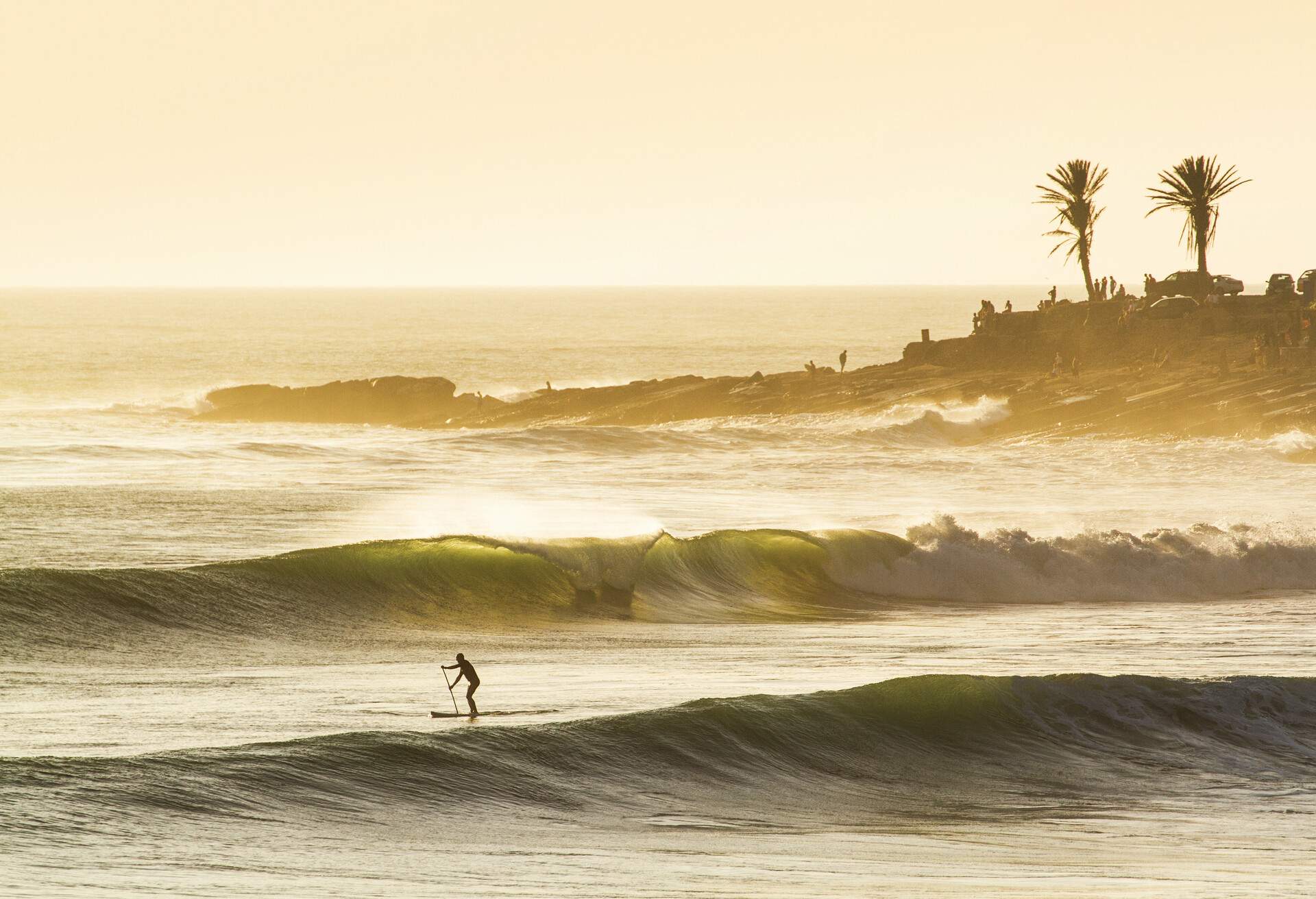 An evening surf session at Anchor point, TAGHAZOUT, Morocco