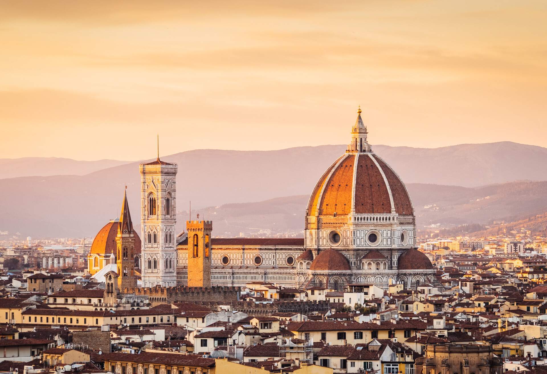 View of Florence and the Cathedral of Santa Maria del Fiore.