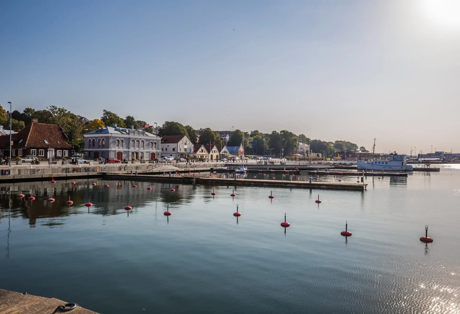 Visby - September 24, 2018: Harbor of Visby in Gotland, Sweden