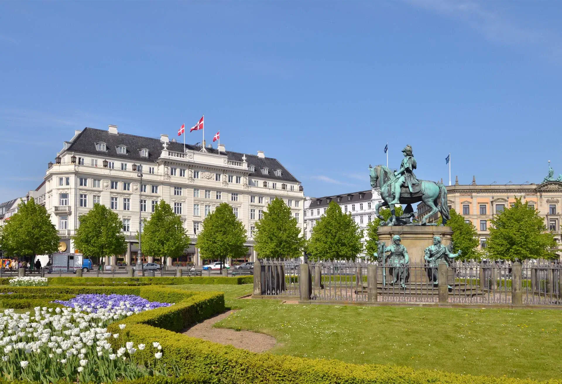 Exactly what the title says with the Hotel D'angleterre in the background with the name removed to protect the guilty.