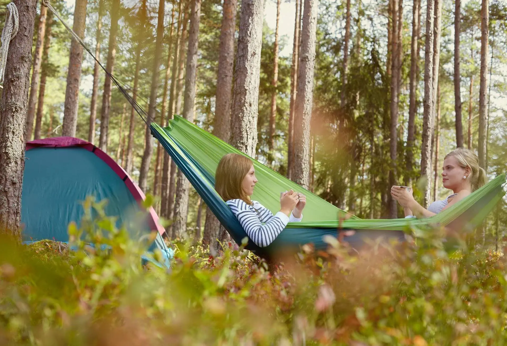 THEME_PEOPLE_CAMPING_HAMMCOCK_TENTS-GettyImages-138300829