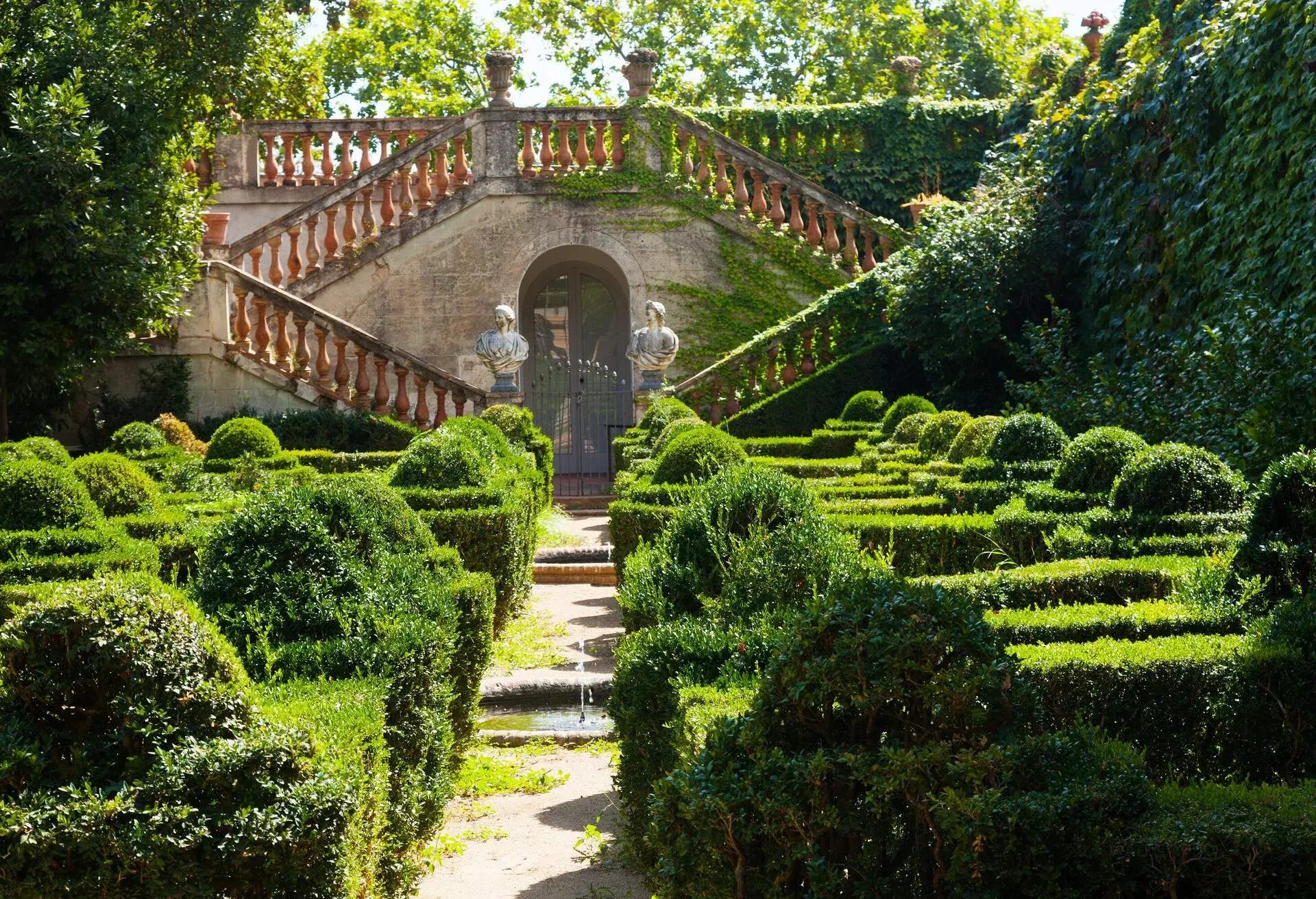 Desvalls Palace at Labyrinth Park in Barcelona, Spain. The park was founded in 1791 ; Shutterstock ID 156338972; Purpose: Barcelona sustainable city guide; Brand (KAYAK, Momondo, Any): momondo