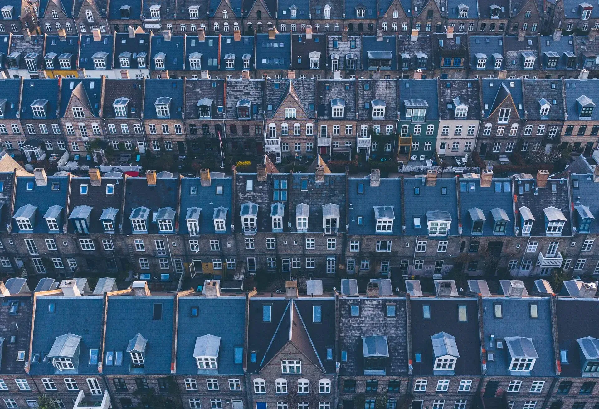 Aerial view of the characteristic
