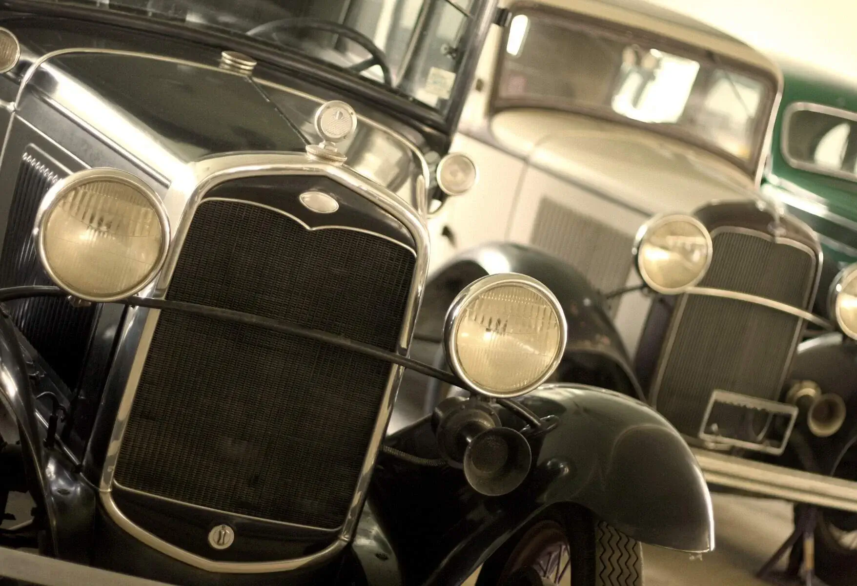 A collection of Ford Model T cars -- the