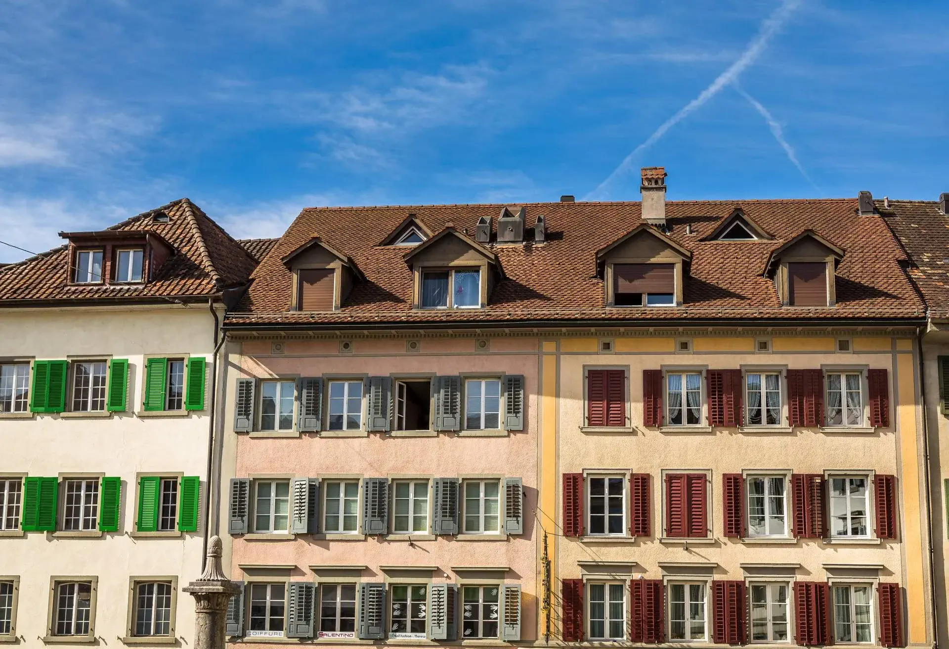 Historic town center of Rapperswil, rural town on Lake Zurich