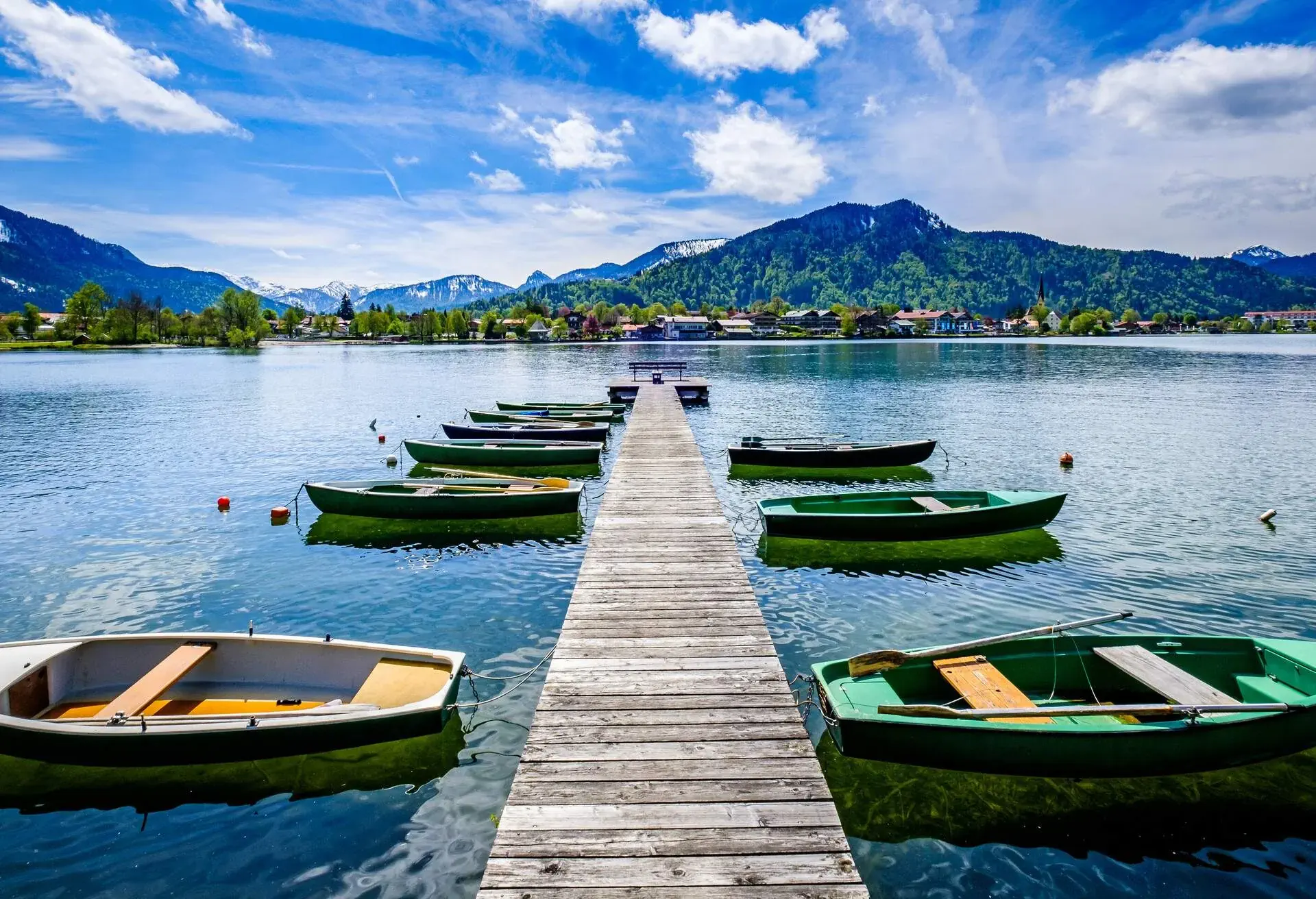 scenery at the tegernsee lake in bavaria - germany