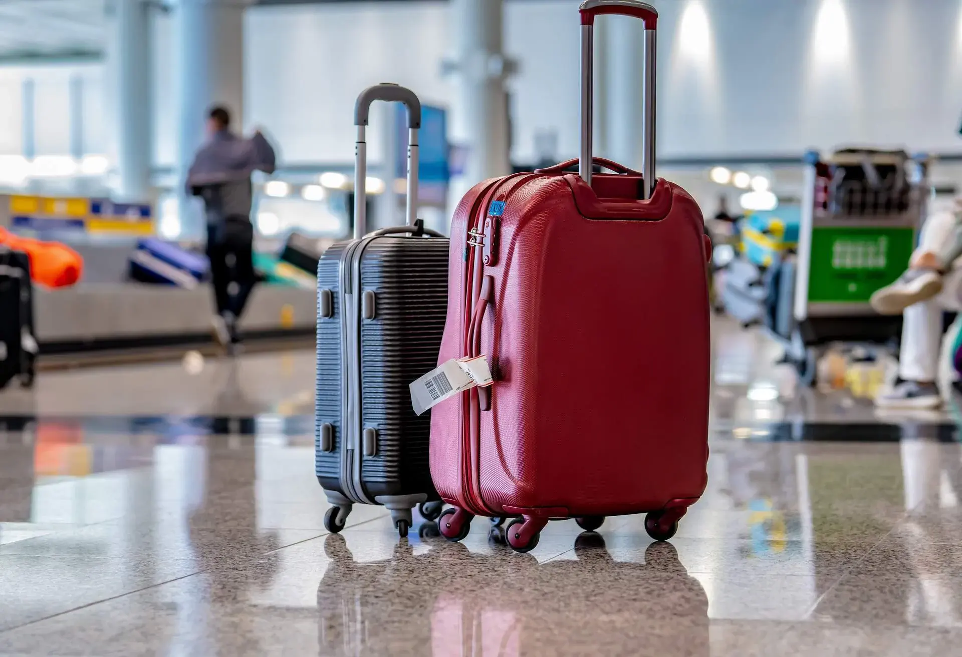 Two carry-on bags at the airport